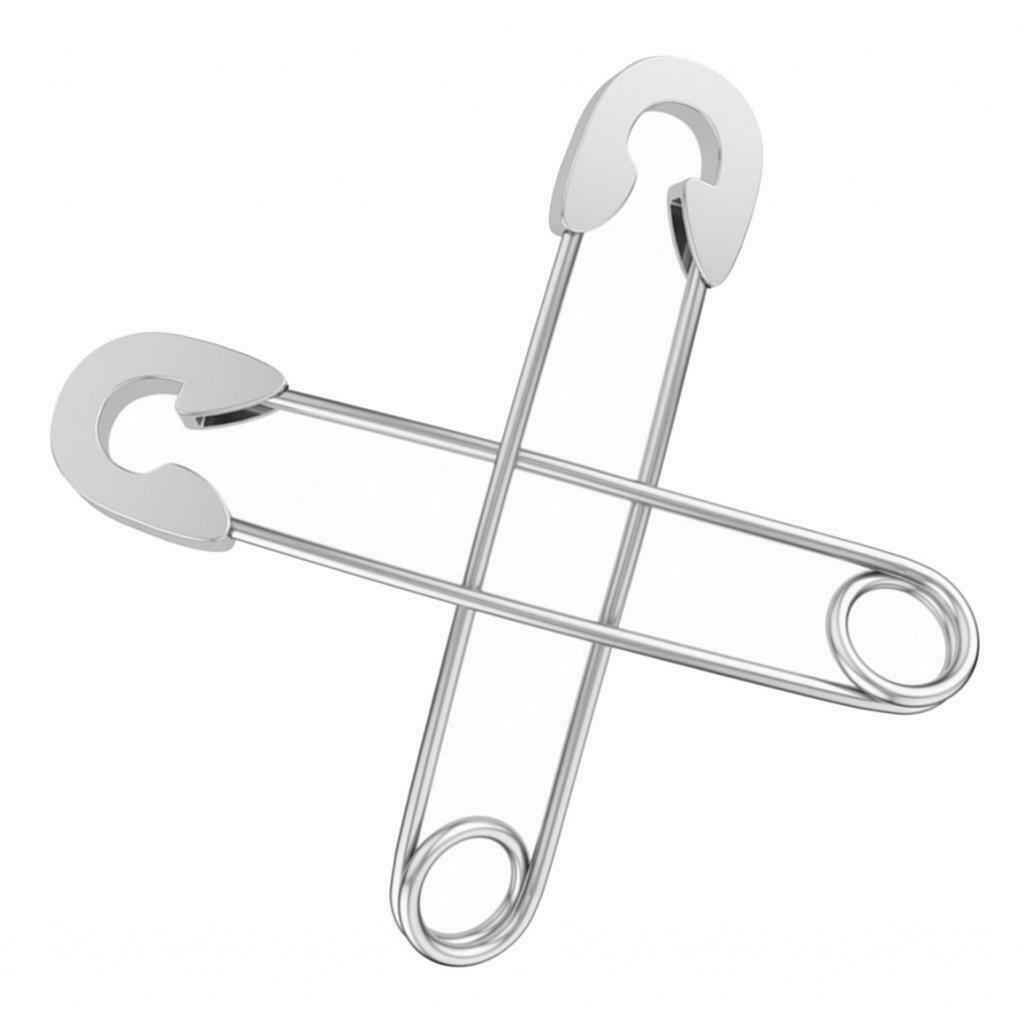 2pcs Fashion Punk Safety Pin Earrings Drop Stainless Steel Eardrop 37.8mm