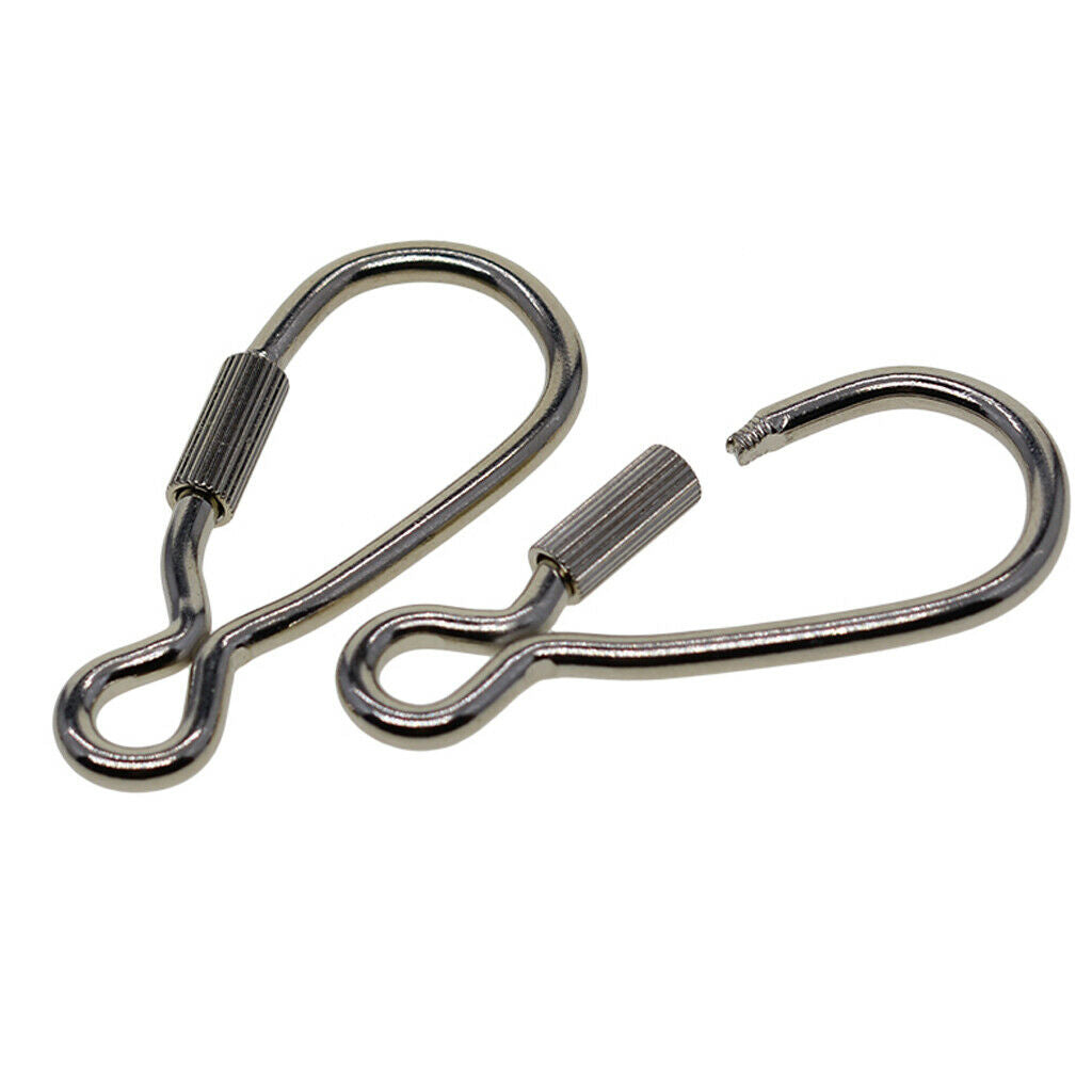 Prettyia 10Pcs Heavy Duty Steel Screw Lock Carabiner Hook Snap Clip