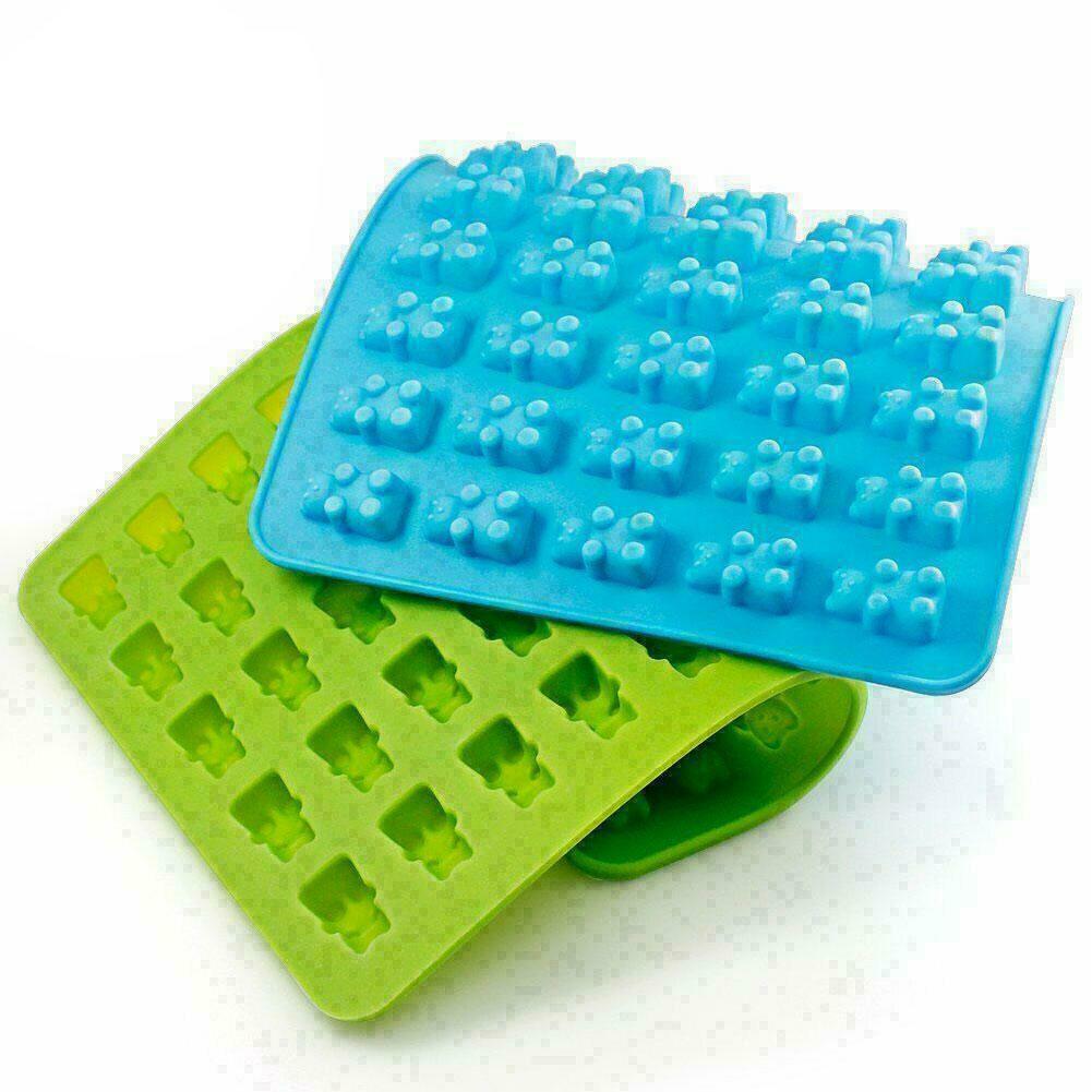 3X 50-Cavity Silicone Gummy Bear Chocolate Mold Candy Tray Moulds . Maker P5Z4