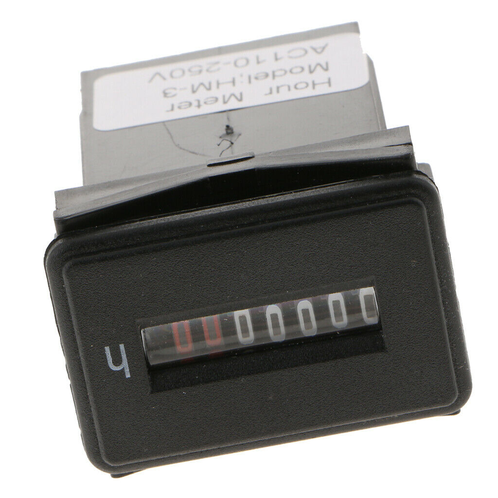 AC110-250V Hour Meter Timer Boat Outboard Inboard Marine Lawn Tractor