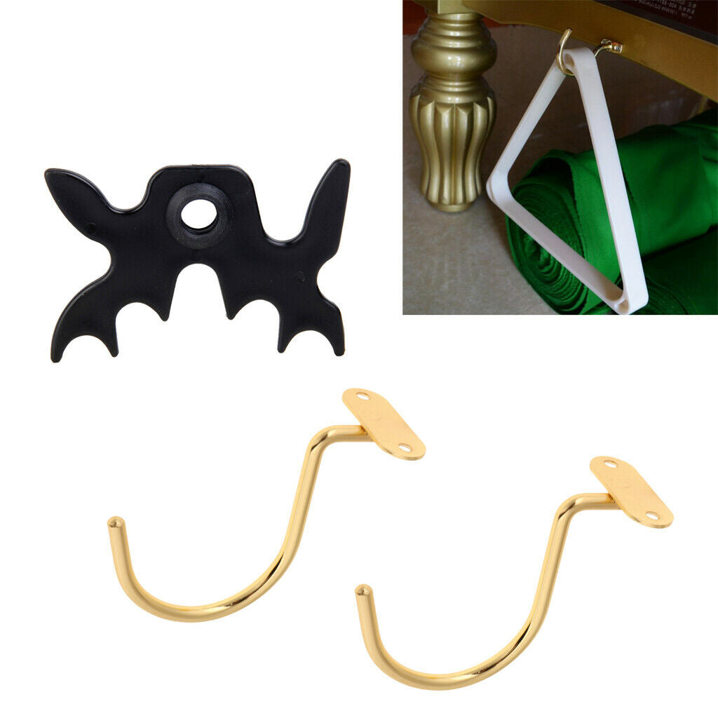 Billiard Cue Deck Moose Head Positions And Billiard Table Rack Hook 2pcs with