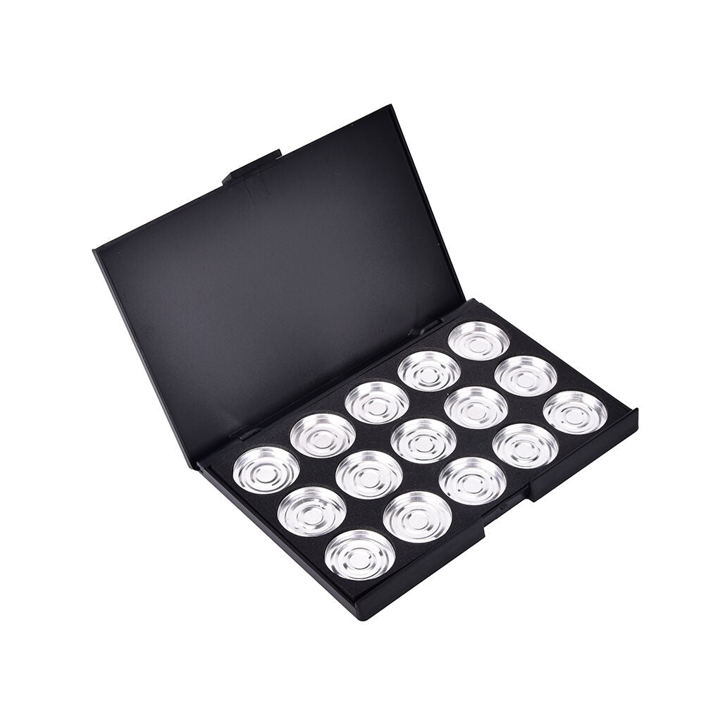 15x Empty Eyeshadows Blank Panel Aluminum Palette Pans Removable Makeup ToolBDA