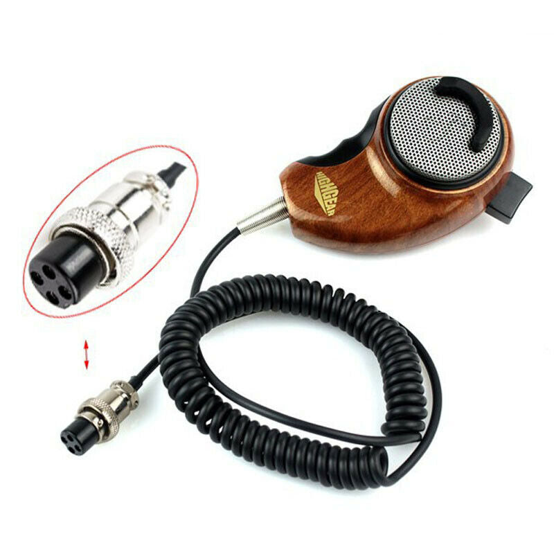 4 Pin Woodgrain Noise Canceling Microphone HG-M84W for Cobra Radio Walkie Talkie
