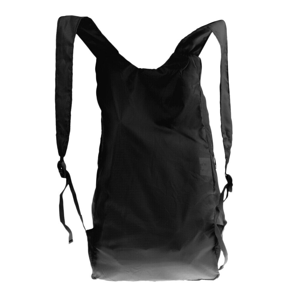 2X Foldable Daypack Packable Waterproof Lightweight Travel Backpack Black