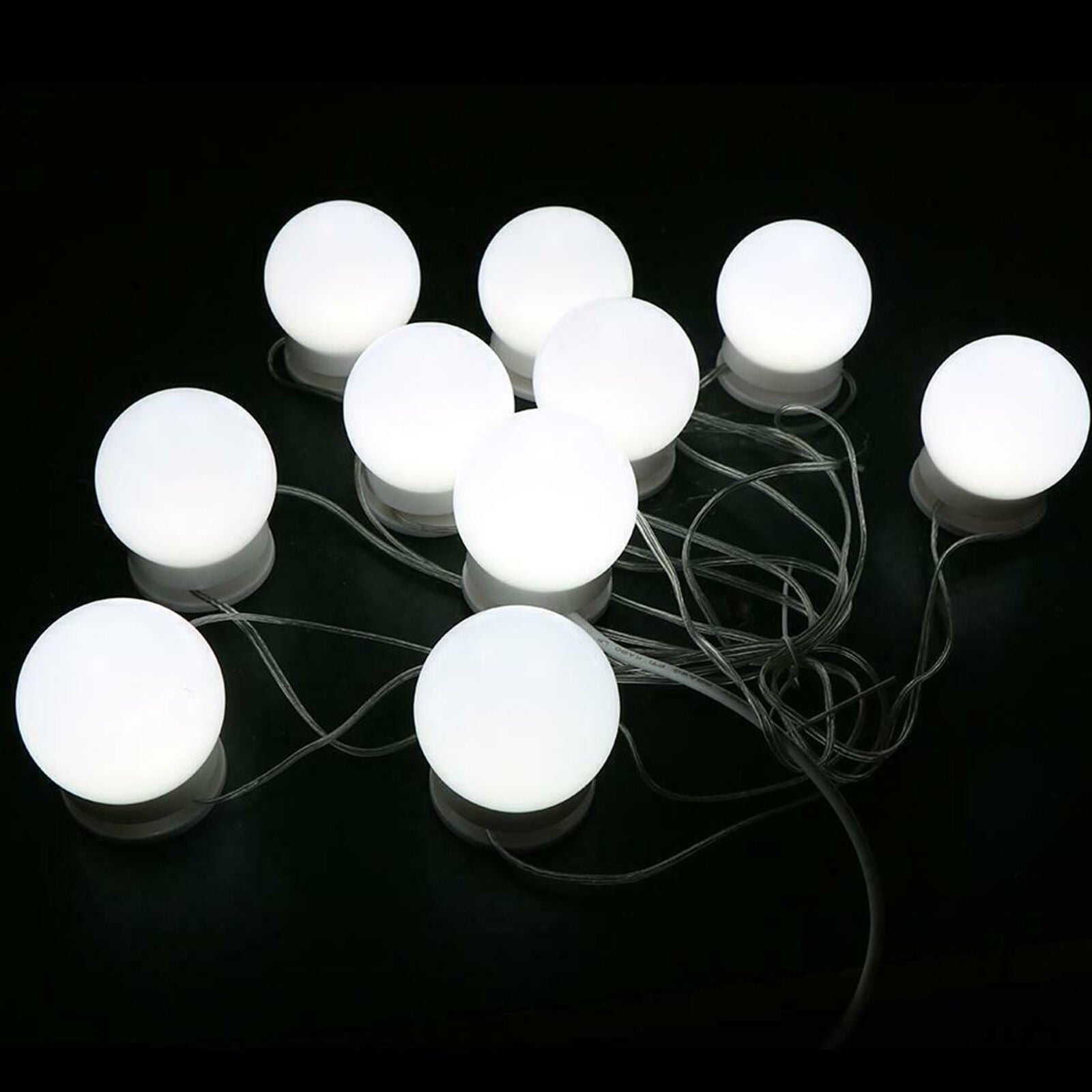 10pcs LED Makeup Mirror Light Bulb Kit Dimmable Hollywood Vanity Lights #K