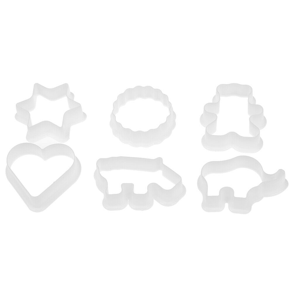 6pcs animal plastic cookie biscuit cutters pastry fondant moulds cake dec.l8