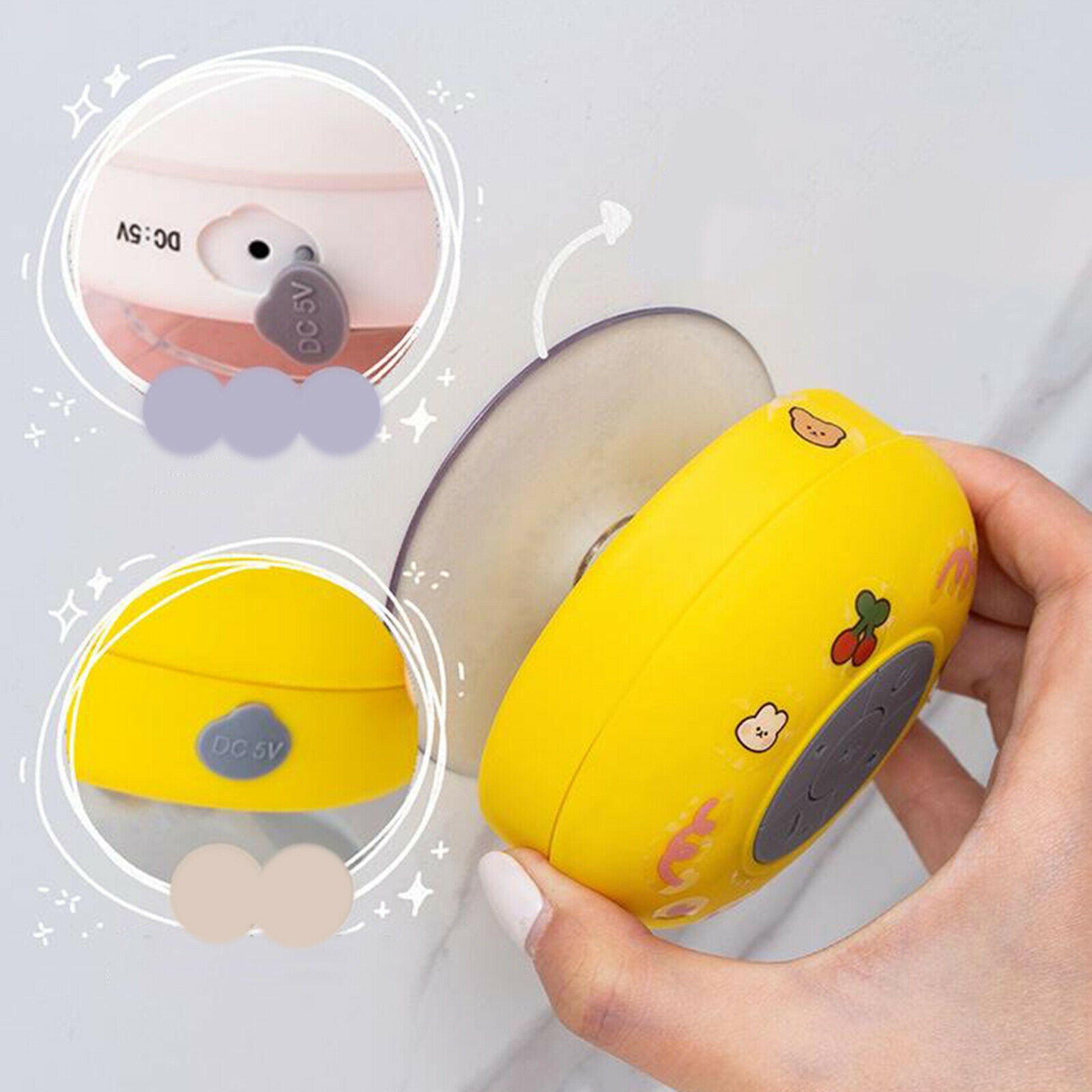 Wireless Bluetooth Shower Speaker with 3H Playtime with Built-in Mic Blue