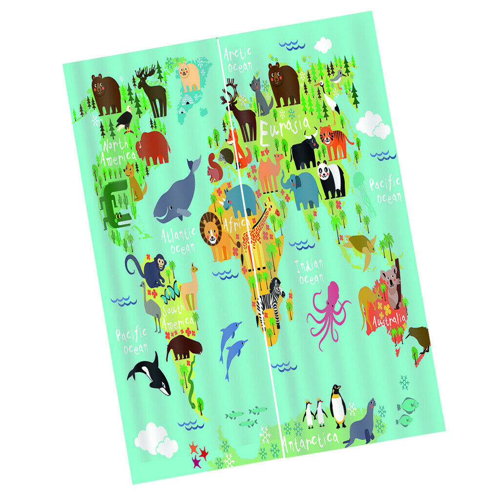 1 Pc Print Blackout Curtains for Kids Bedroom Living Room Dorm Decor Medium