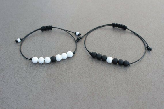 Distance Bracelet Matching Couple Bracelets Long Distance Relationship Couples