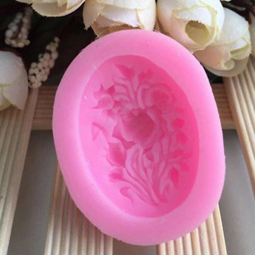rose flower silicone fondant mold cake decor chocolate sugarcraft baking .l8