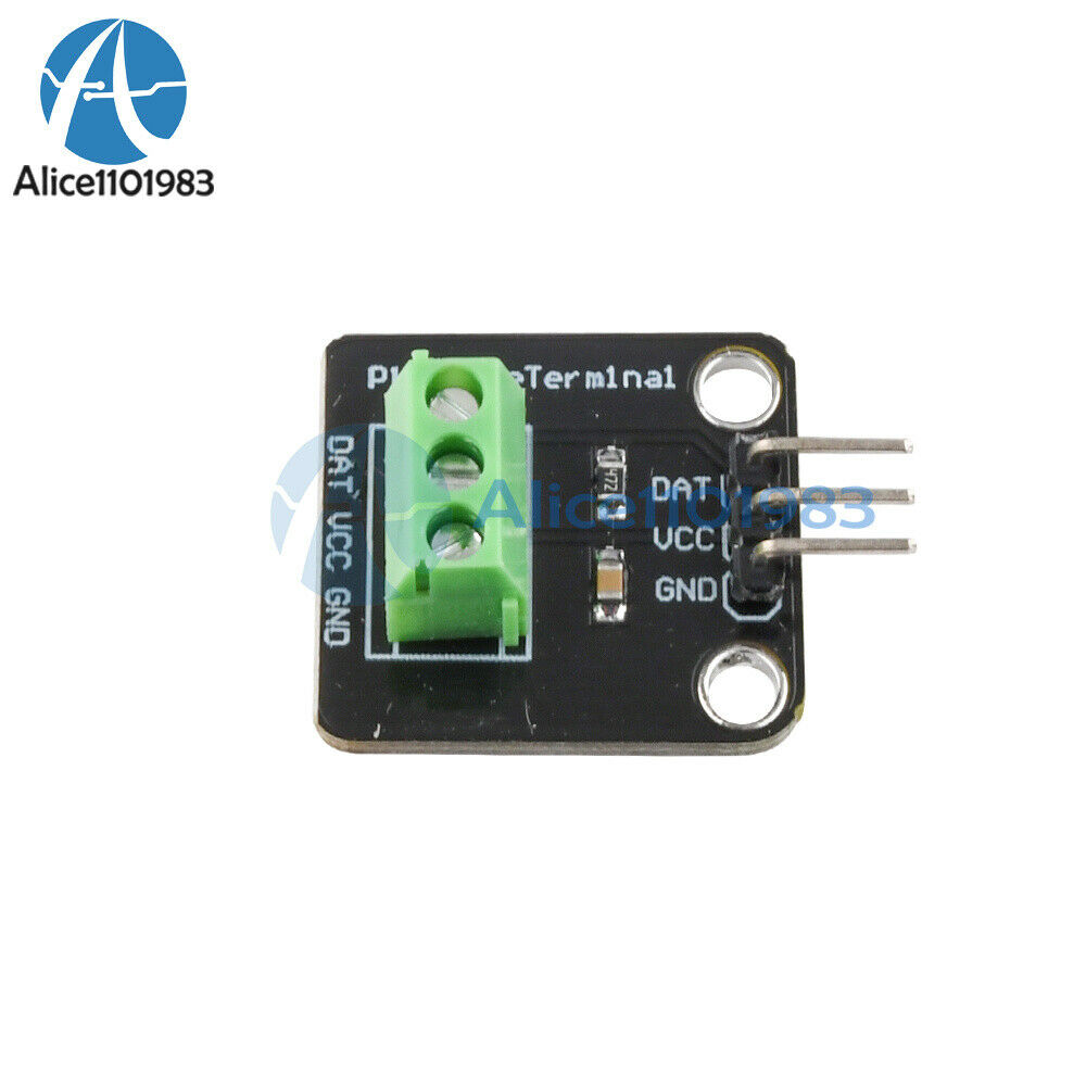 DS18B20 Temperature Sensor Probe Waterproof Plugable Terminal Adapter Module Kit