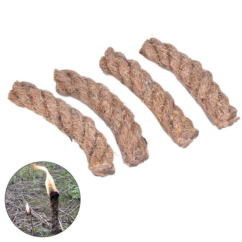 4Pcs Outdoor Survival Camping Fire Lighter Waxed Ropes Waxed Hemp Twine Cord- TL