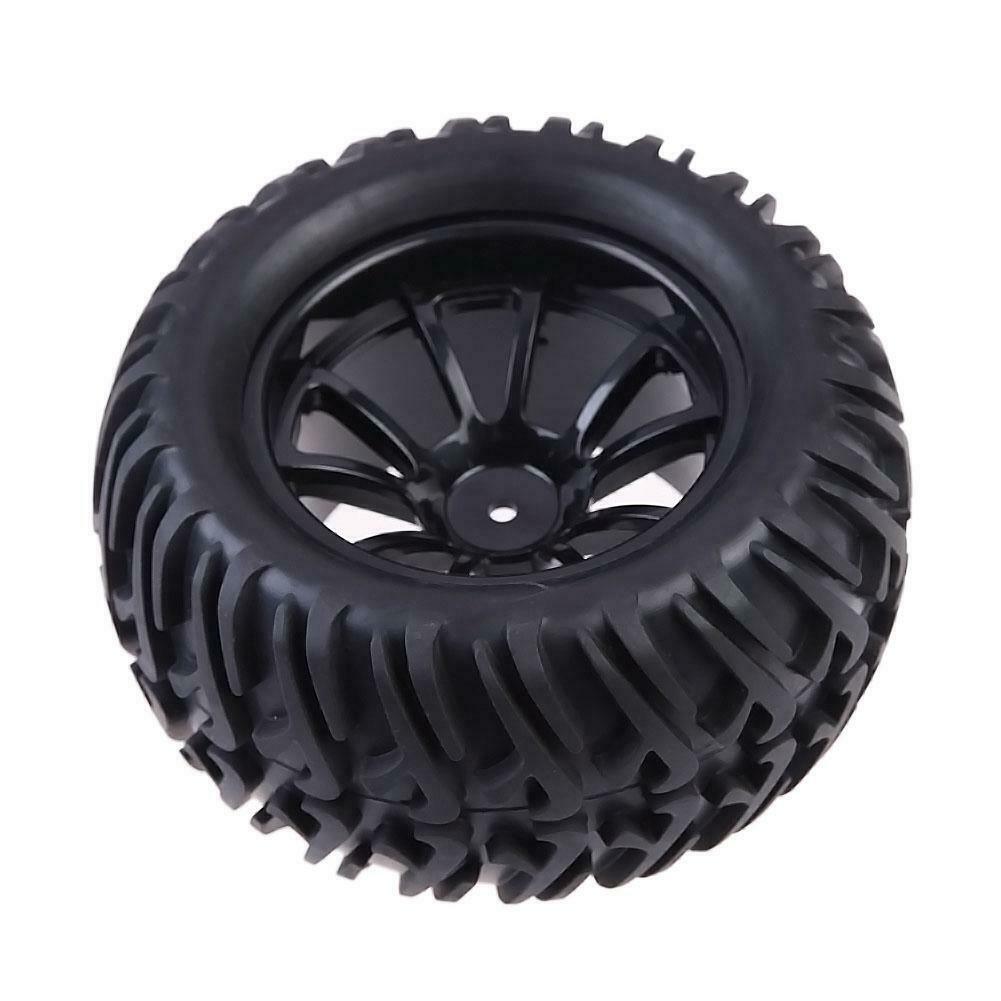 New 4PCS Wheel Rim & Tires For HSP 1:10 Monster Truck RC Car 12mm Hub @