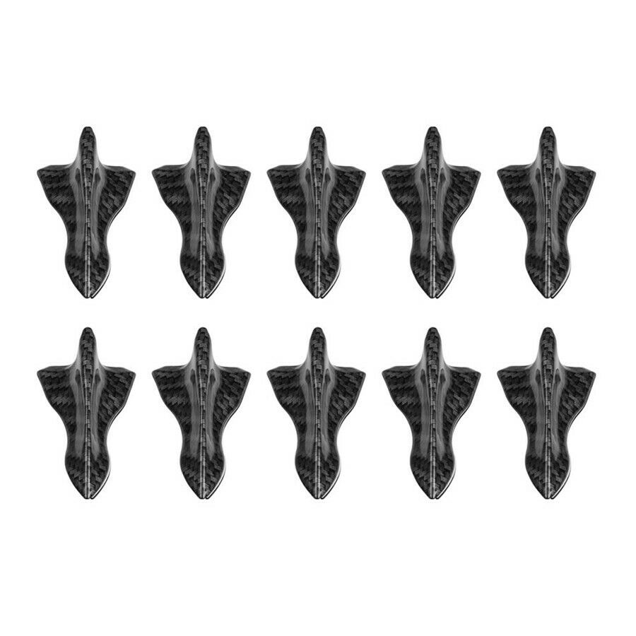 10Pcs Shark Empennage Car Rear Tail  Wing Spoiler Body Decoration carbon pattern