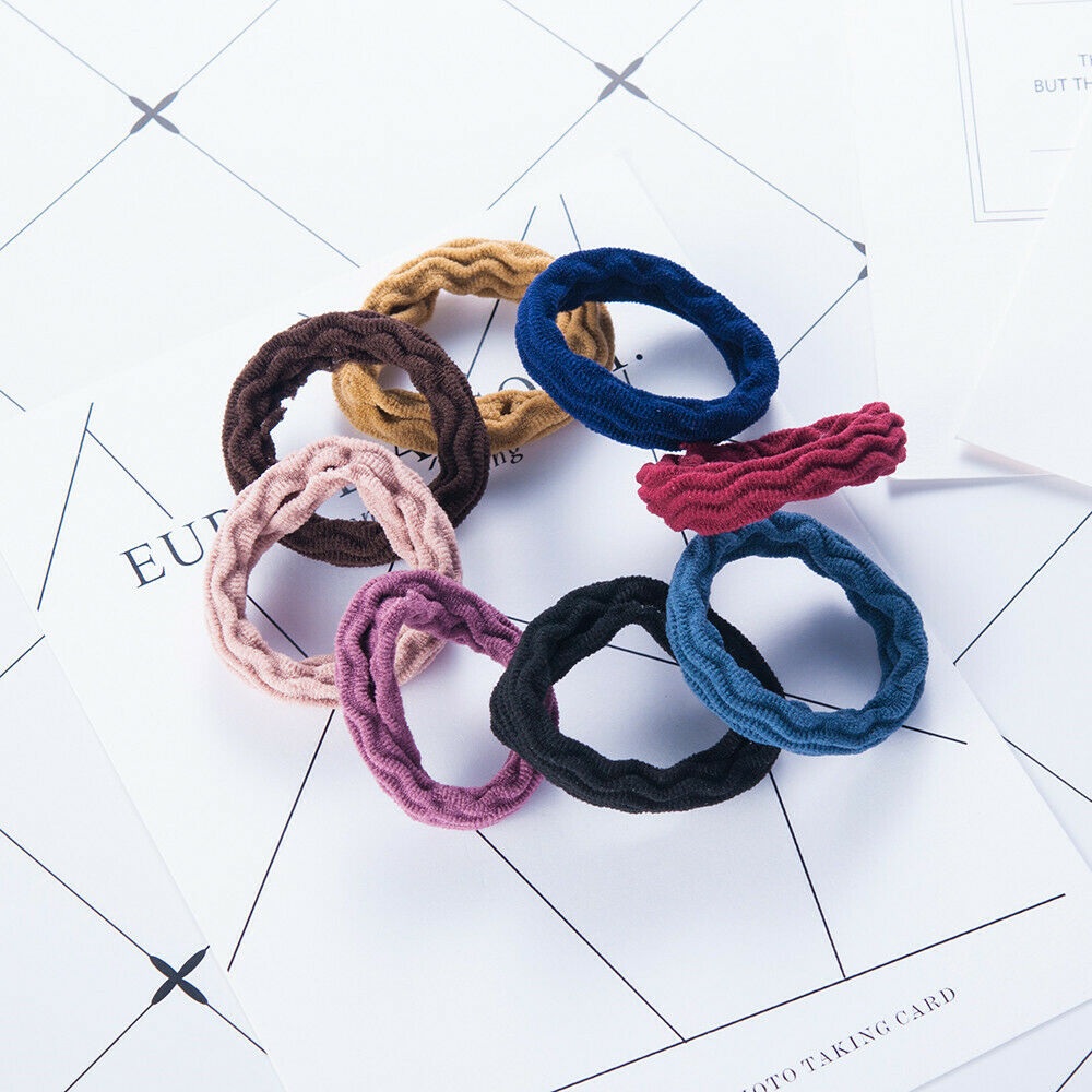 5X Women Elastic Rubber Hair Ties Band Rope Ponytail Holder Resilience Seamless