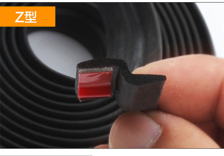 4M Z-shape Car Window Door Edge Moulding Trim Rubber Hollow Sealing Weatherstrip