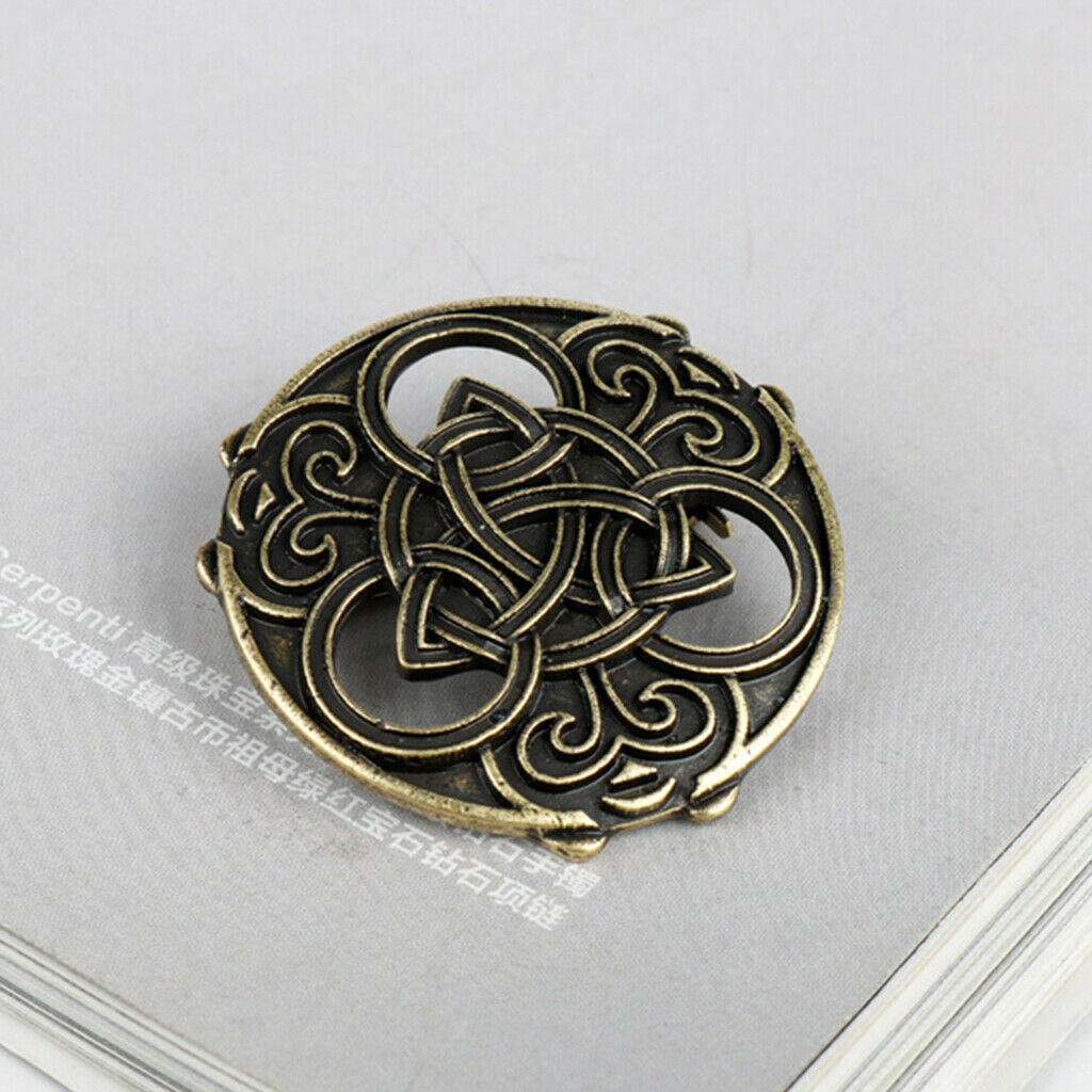 4Pcs Pennanular Cloak Norse Knot Brooch Pin Medieval Sweater Cloak Pin Badge