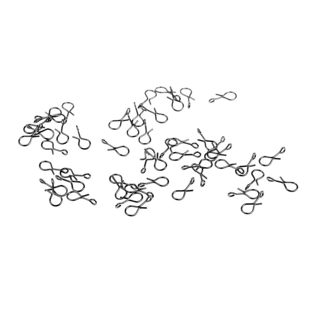 50 X Fishing Aluminum Fast Snaps Hooks Made of Aluminum, Length 10mm