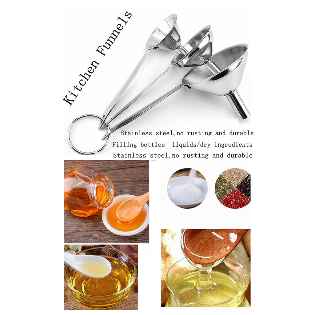 Kitchen Funnels for Liquid Jam Powder Space-saving Funnels Easy to Storage