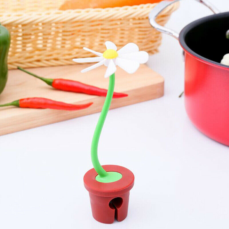 Rotation Daisy Flower Prevent Soup Overflow Pot Clip Silicone Lifting Pot.l8