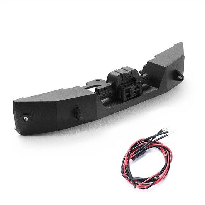 Front Bumper with LED Light for WPL D12 1/10 RC Car Upgrade Parts Decoration AR2