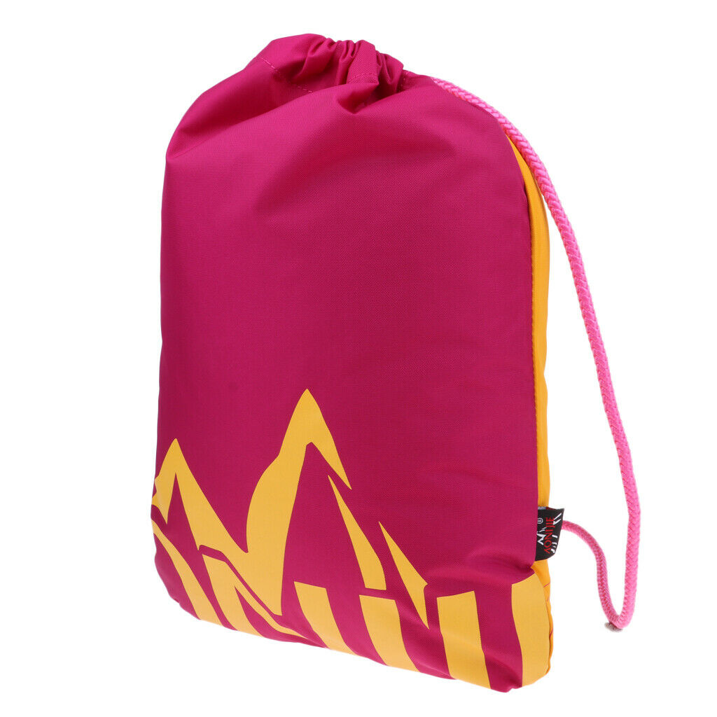 Waterproof Drawstring Bag Sack Backpack Nylon RuckSack Storage Pouch Purple