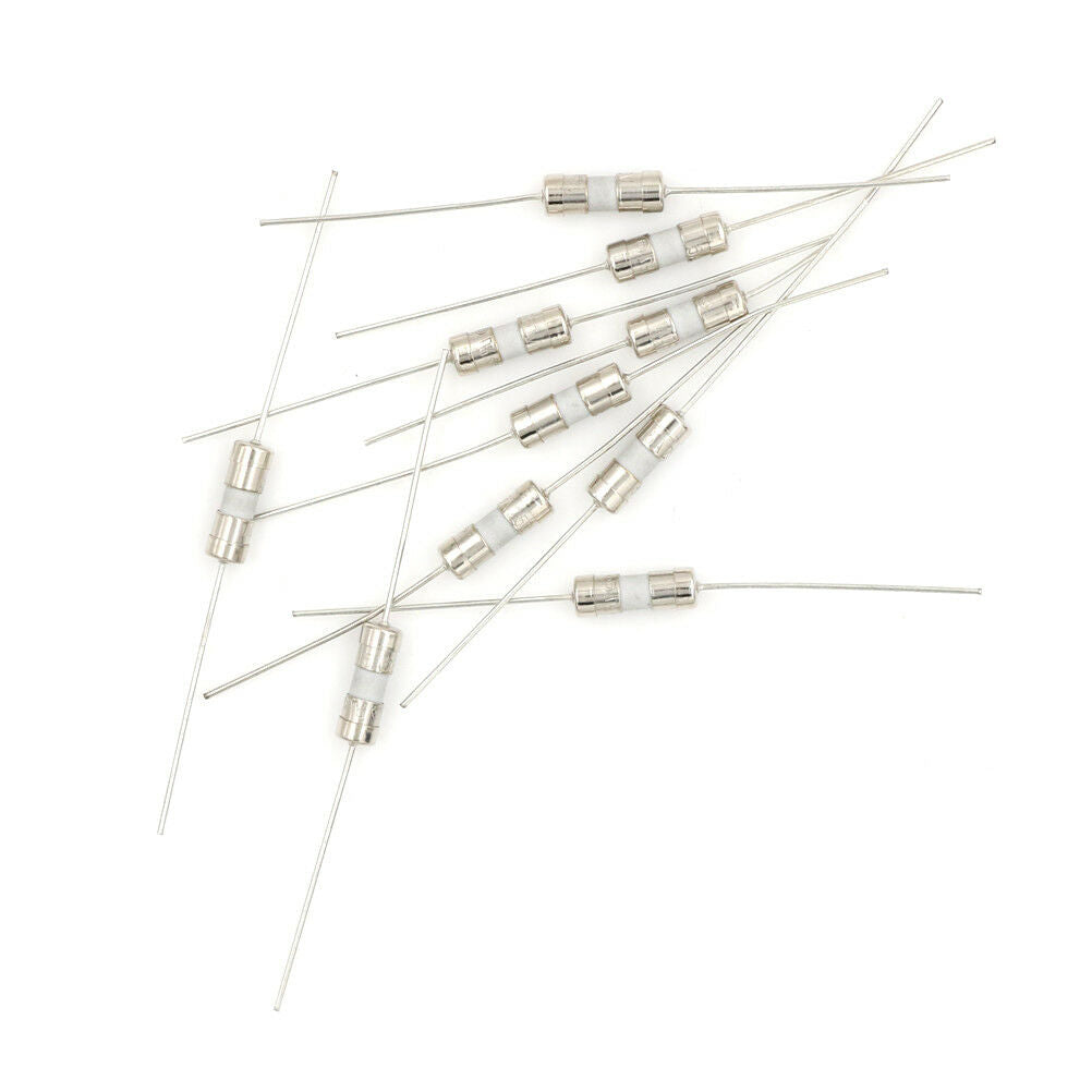 10pcs Ceramic Tube Fuse Axial Leads 3.6*10mm 5A Slow Blow 250V AT.l8