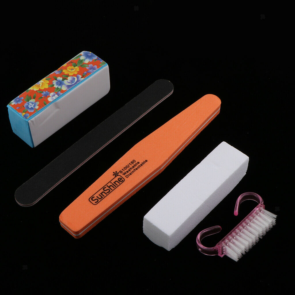 5PCS Nail Manicure Pedicure Tool Buffering Buffer, Sanding Block Files with