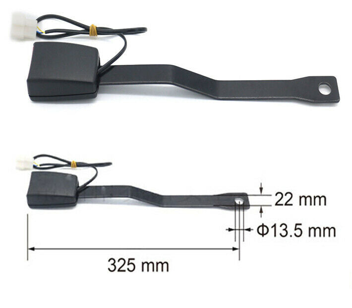 Car Front Seat Belt Buckle Padding Socket Plug Connector with Warning Cable 1Pcs