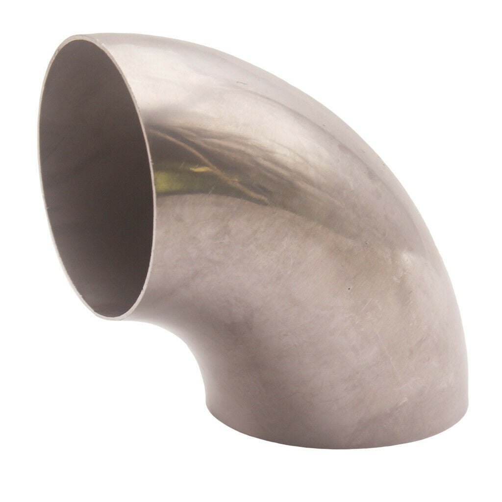3inch 76mm X 90Â° Tight Radius 0.84D 304 Stainless Steel Exhaust Mandrel Bend