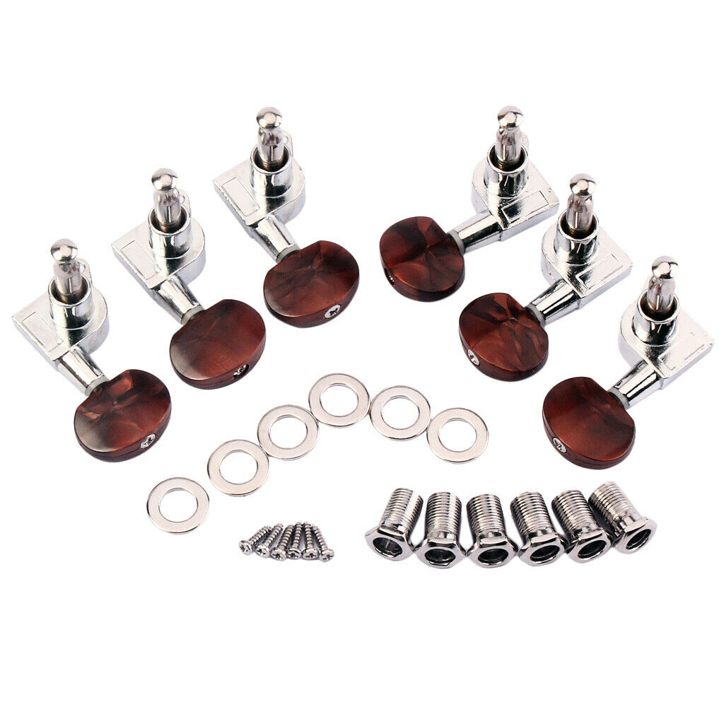 3L 3R Chrome Enclosed Tuning Pegs Machine Heads Tuners for Acoustic Electric