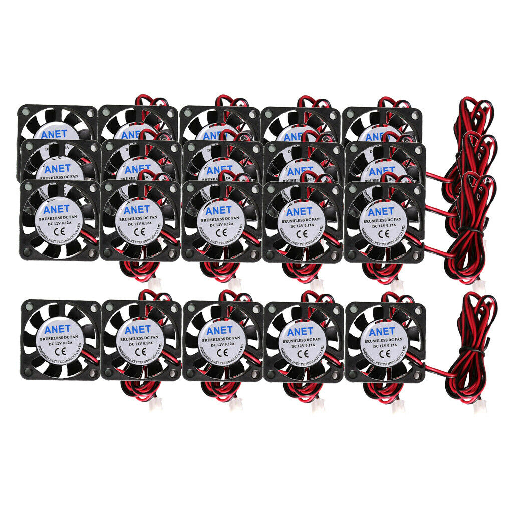 20Pcs/Set DC 12V 40mm Desktop PC Case CPU Cooler Brushless Cooling Quiet Fan