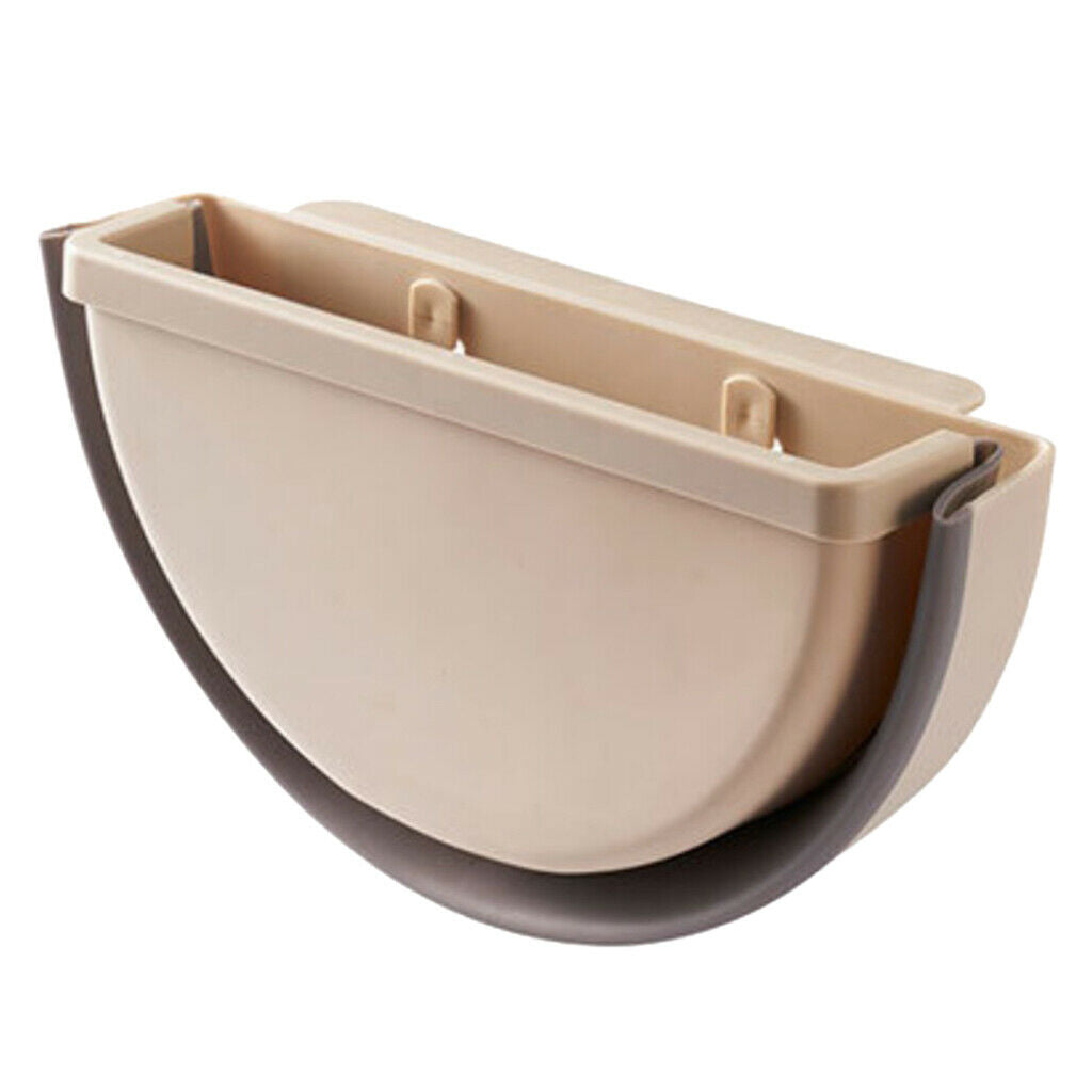 2Pcs Kitchen Semi-Round Collapsible Hanging Garbage Bin Can Waste Container