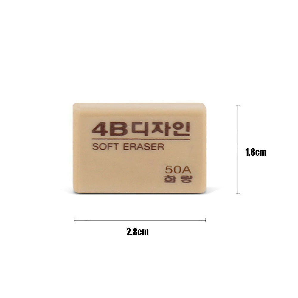 10Pcs 4B Rubber Pencil Eraser Art Sketch Drawing Stationery School Office Supply
