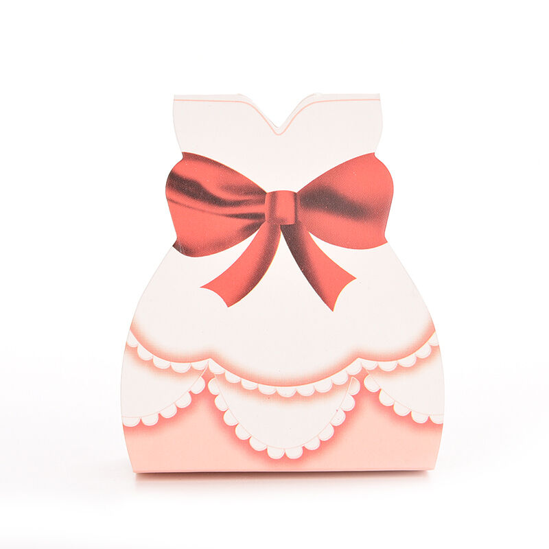 100Pcs Pink Bride Groom Tuxedo Dress Gown Wedding Favor Candy Boxes GiftB_DD
