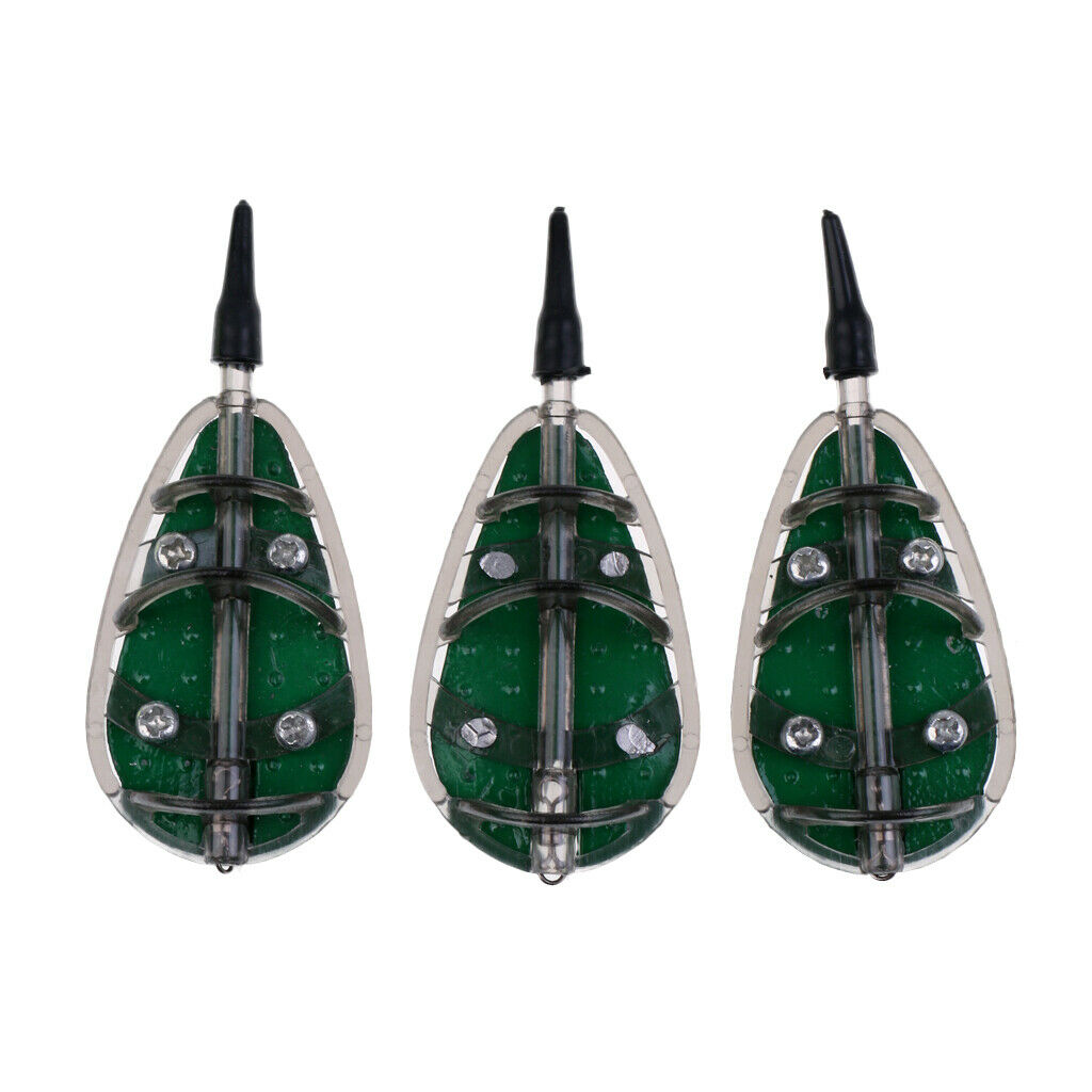 Fishing Method Feeder Set 30g 40g 50g Fishing Baits Cage Flat Feeder & Mould