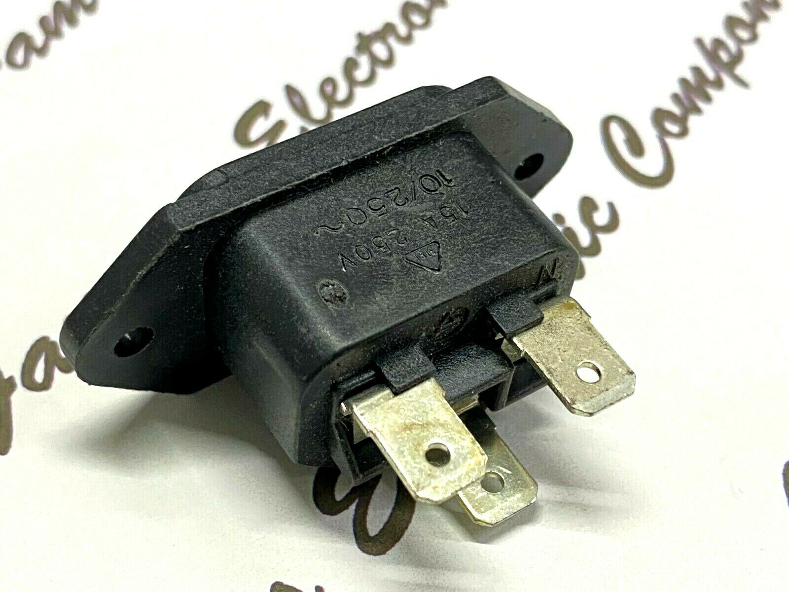 1pcs - SWITCHCRAFT EAC311 10A 250V AC MALE RECEPTACLE AMOUNT IEC INLET SOCKET