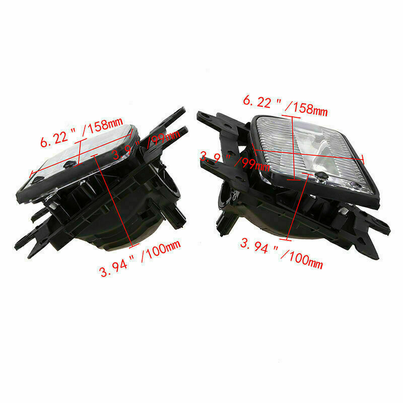 Pair Front Bumper Fog Light Lamp Housings Clear Lens For BMW E30 318i 325i 82-91
