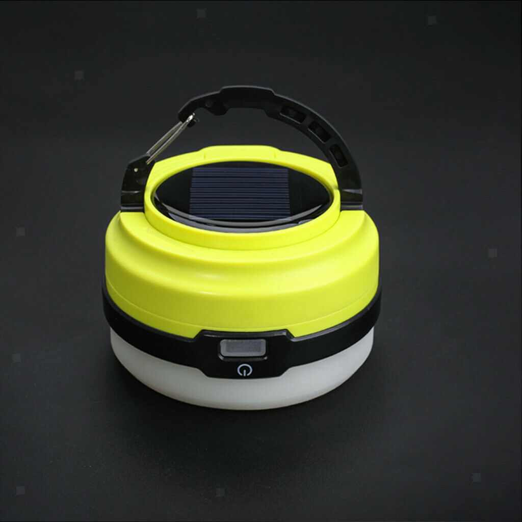 Portable Solar Camping Lantern Lamp, Rechargeable LED Tent Light,Collapsible