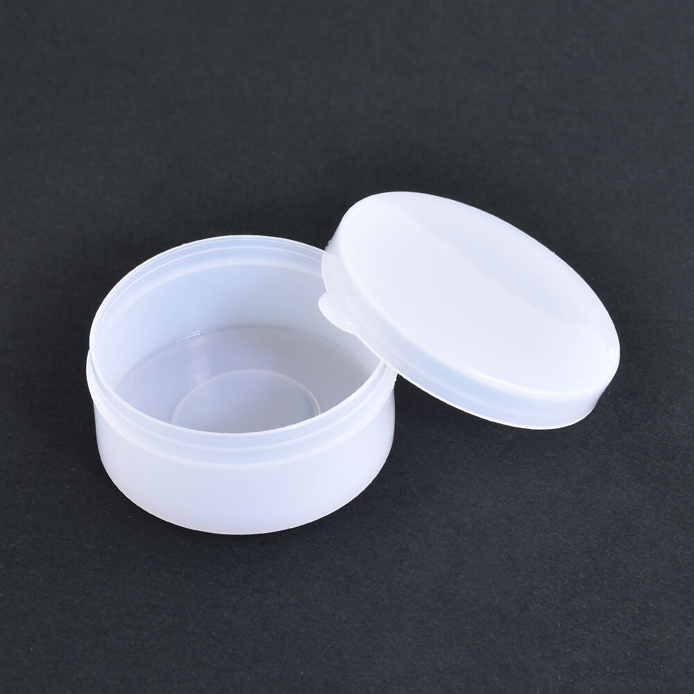 50PCS 10g Cosmetic Sample Container White Plastic Travel Portable Jars Pot Empty