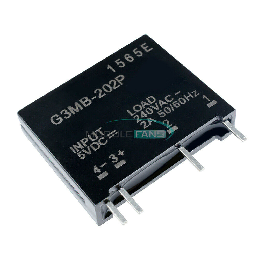 2PCS DC-AC G3MB-202P PCB SSR In 5V DC Out 240V AC 2A Solid State Relay Module
