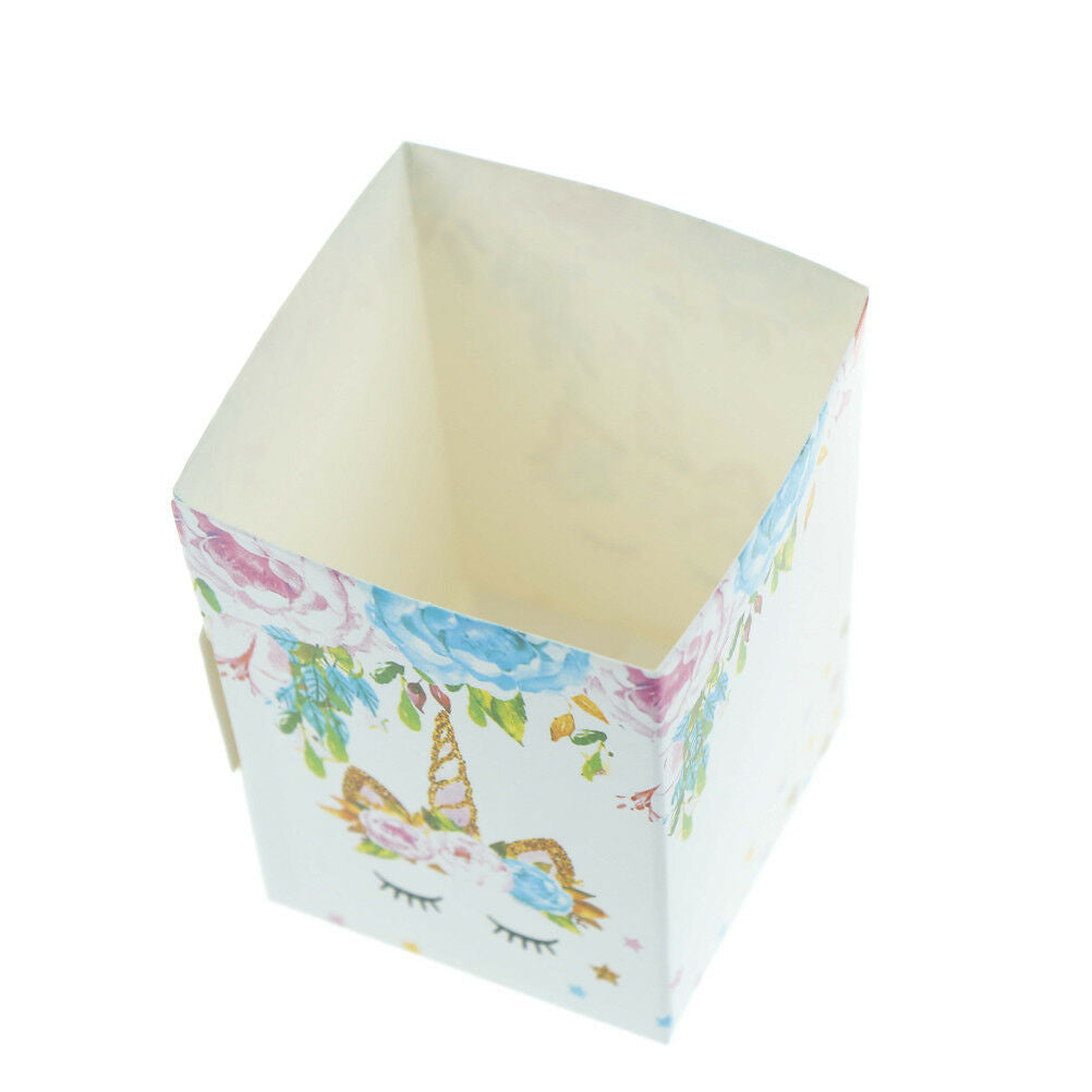 6pcs Popcorn Box Gift Candy Boxes for Kids Happy Birthday Party Deco.l8