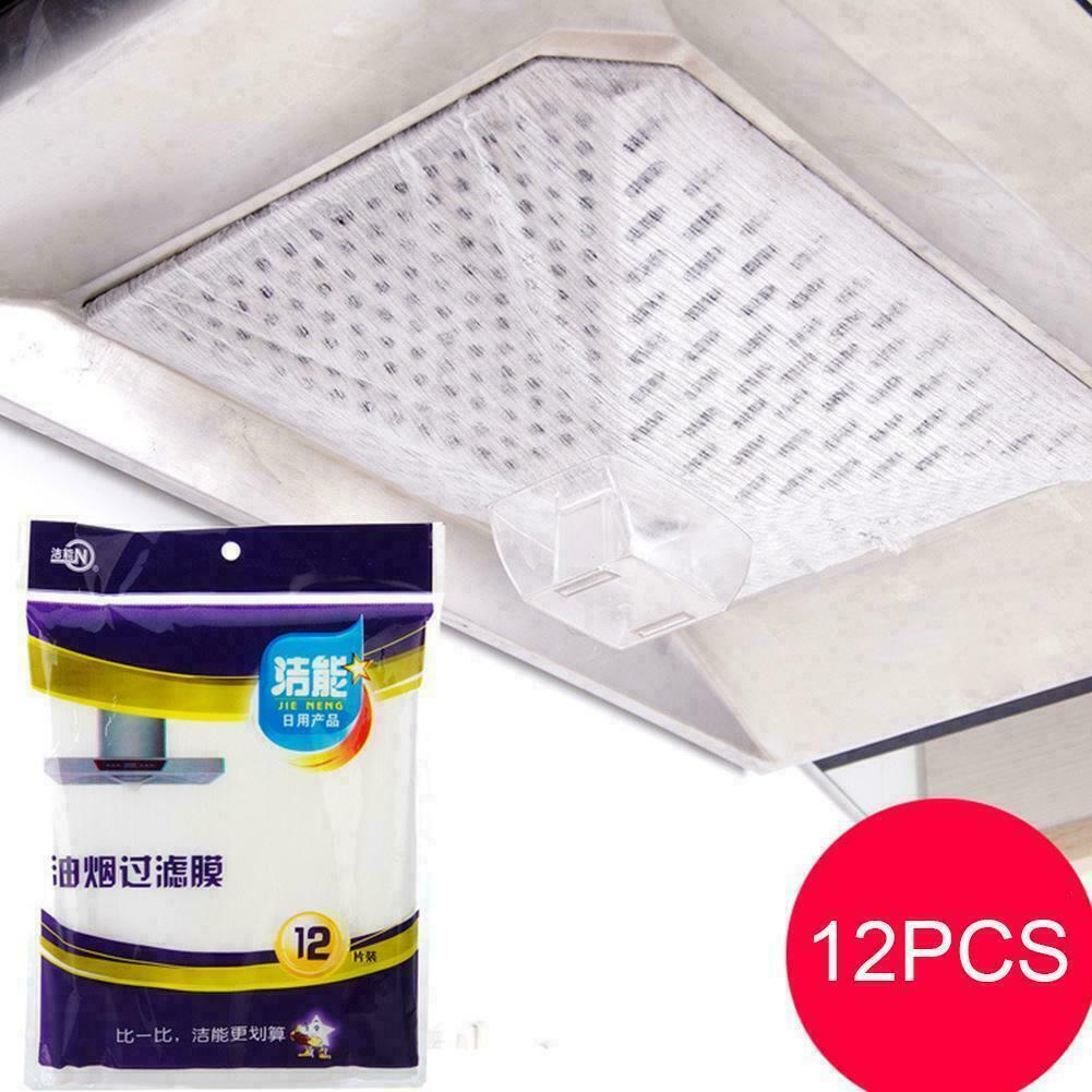 12pcs x Kitchen Oil Filter Paper Smoke Exhaust Ventilator Nonwoven Hood L5X1