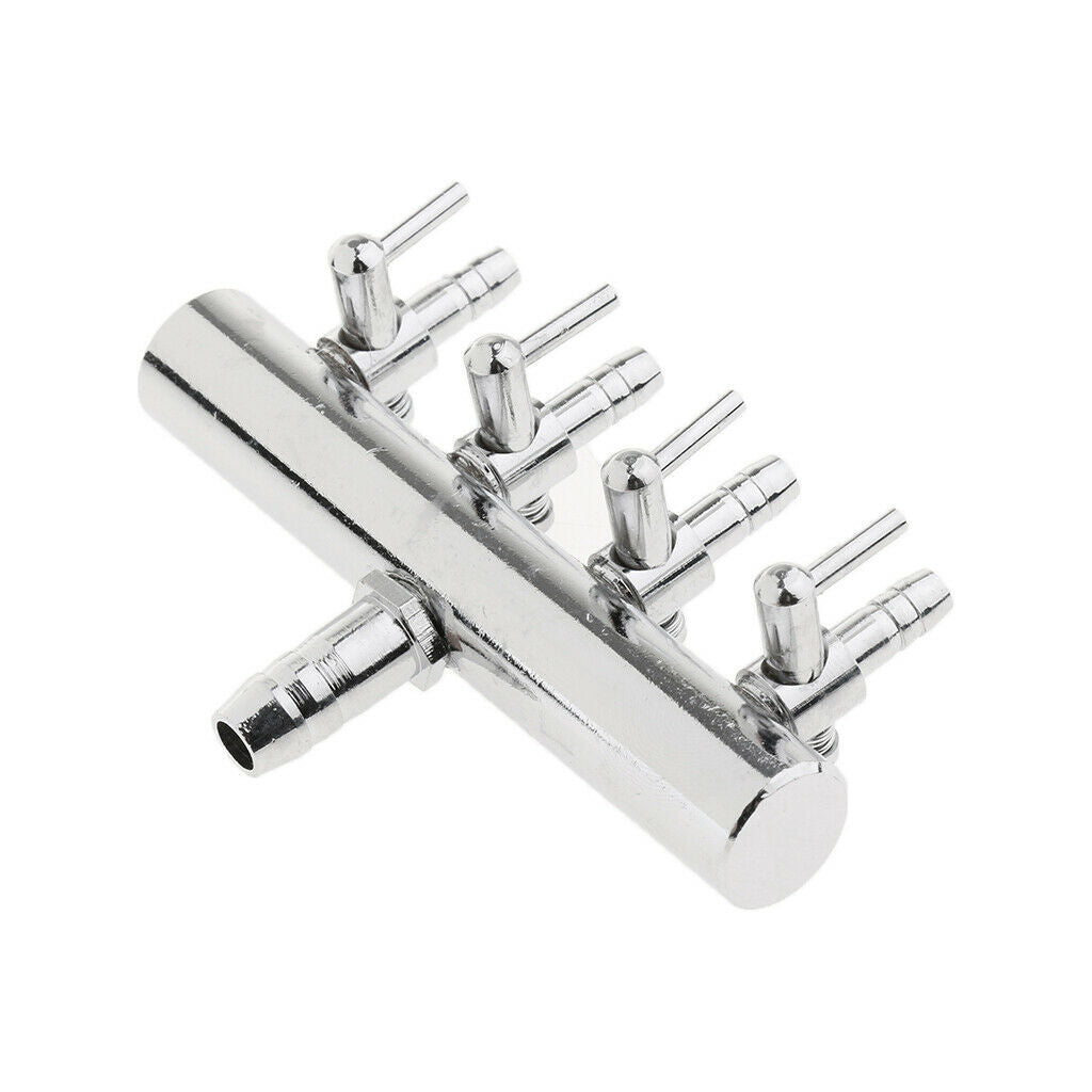 2pcs Stainless Steel Aquarium Fish Tank Air Flow Lever Control Valve 4 Way