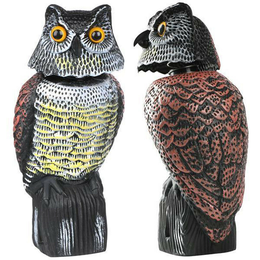 Owl Realistic Eyes Waterproof Owls Bird Control Scarecrow Garden Decoy Owls