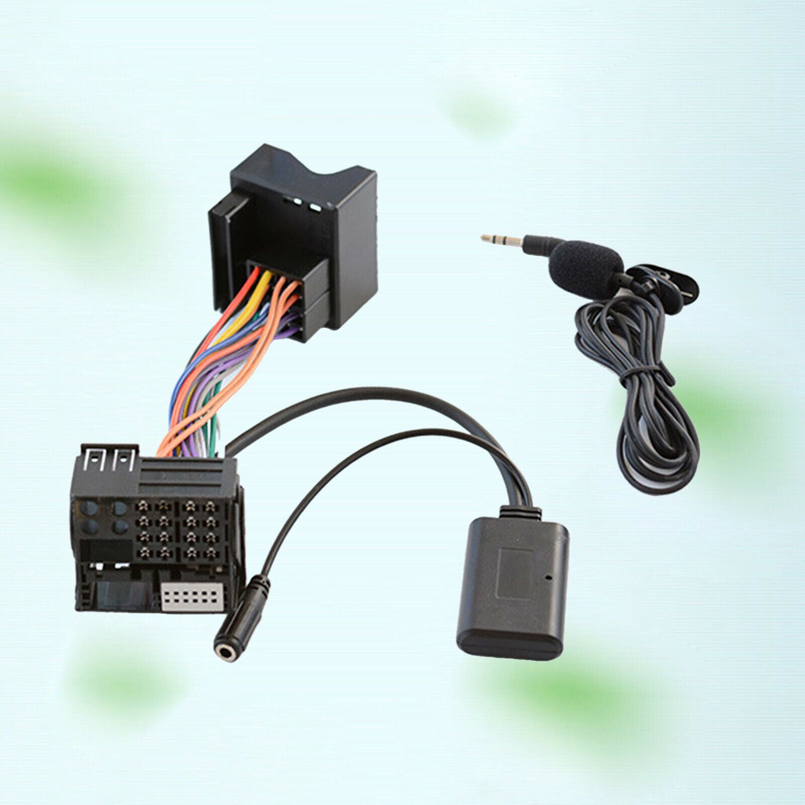 Auto Vehicles Audio Adapter Harness w/ Microphone Cable for Citroen C5