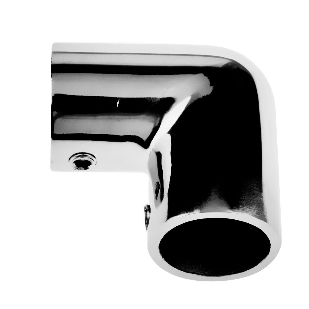 Heavy Duty Boat Hand Rail Fitting 90 Deg - 7/8 inch Elbow Stainless Steel Marine