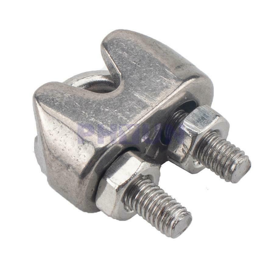 M3 Wire Rope Clamp & Heart Ring Sling Loop U-shaped Chuck Buckle Stainless Steel