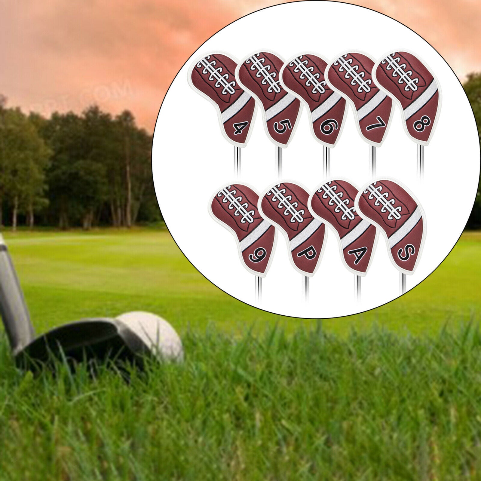 9x Golf Iron Covers for Club Headcovers 4 5 6 7 8 9 P A S Universal Protect