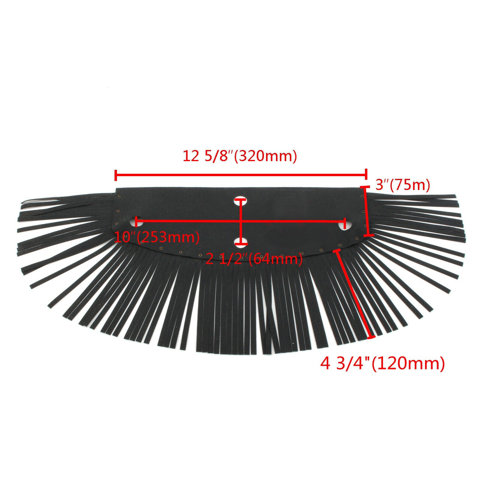 Motorcycle Front Driver Floorboard Cover with Tassel Rear Floor Board Fringe